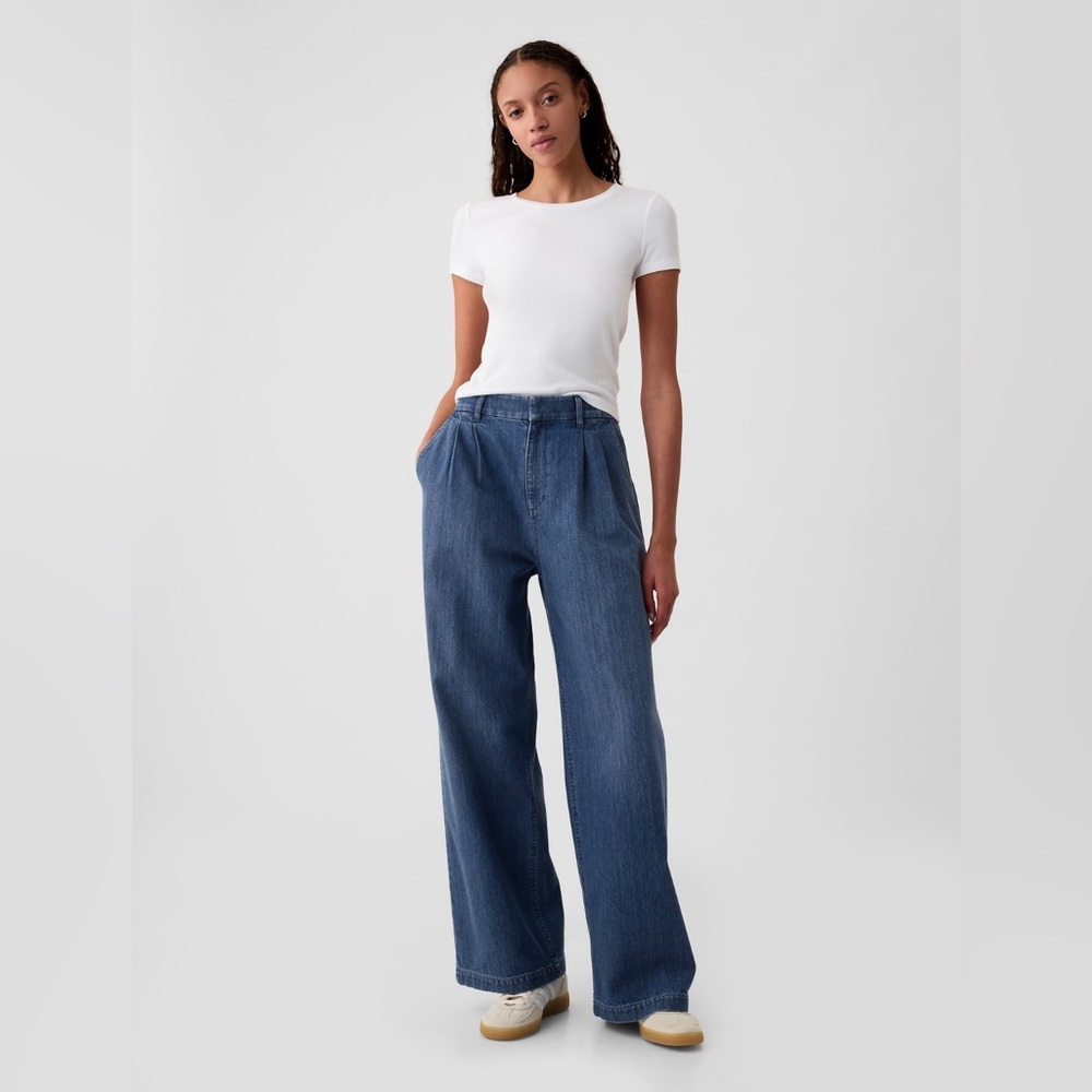 365 High Rise Denim Trousers size 12 Color Medium Indigo